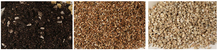 砂土，黃土，石粉等物料展示。